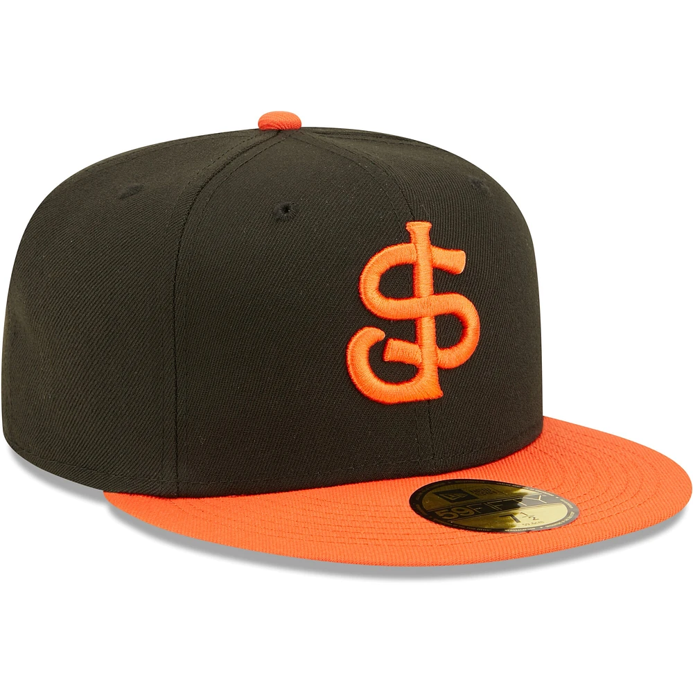 Men's New Era Black San Jose Giants Authentic Collection Team Home 59FIFTY Fitted Hat