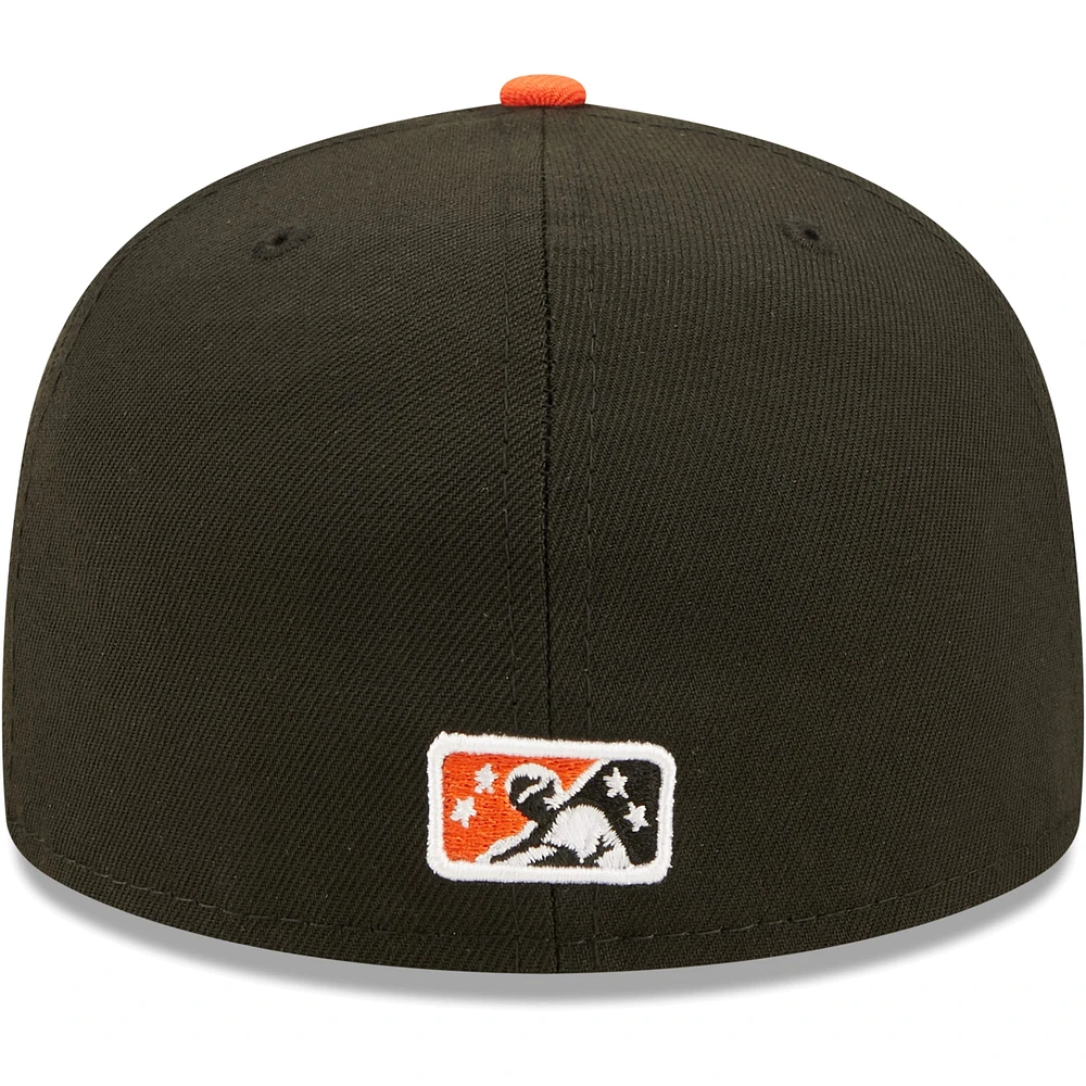 Men's New Era Black San Jose Giants Authentic Collection Team Home 59FIFTY Fitted Hat
