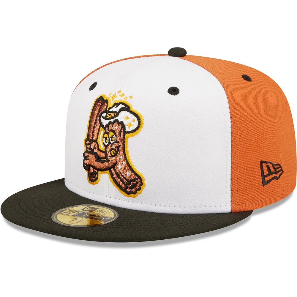 Men's New Era White/Black Churros De San José Copa La Diversion 59FIFTY Fitted Hat