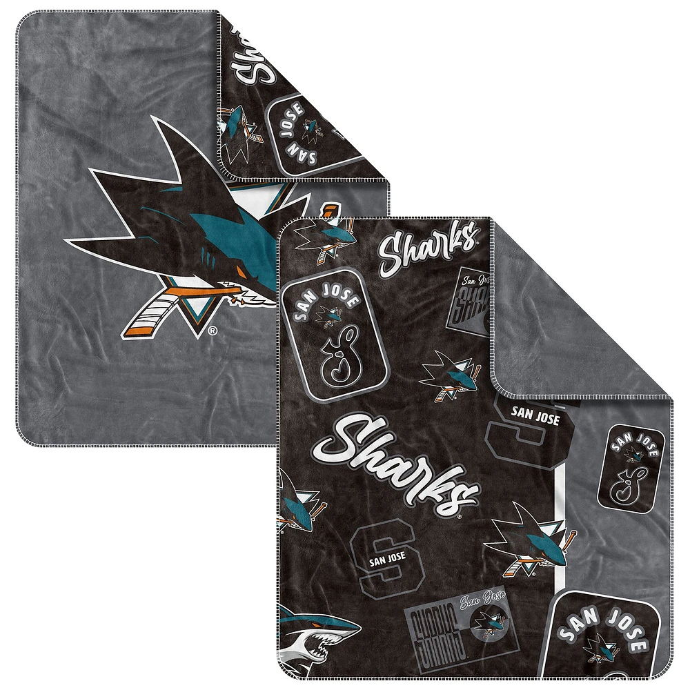  San Jose Sharks 50" x 60" Dream Weave Throw Blanket