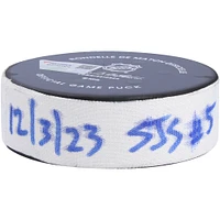 Alexander Barabanov, rondelle de but utilisée par les Sharks de San Jose le 3 décembre 2023 contre les Rangers de New York
