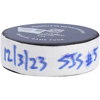 Alexander Barabanov, rondelle de but utilisée par les Sharks de San Jose le 3 décembre 2023 contre les Rangers de New York