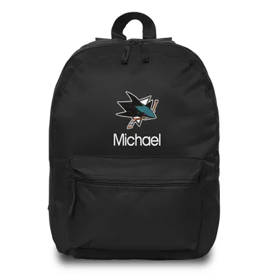 San Jose Sharks Personalized Backpack - Black