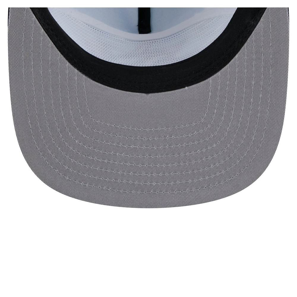 Casquette de golf ajustable V-Dye Throwback des Sharks de San Jose New Era pour homme, noire/bleu sarcelle