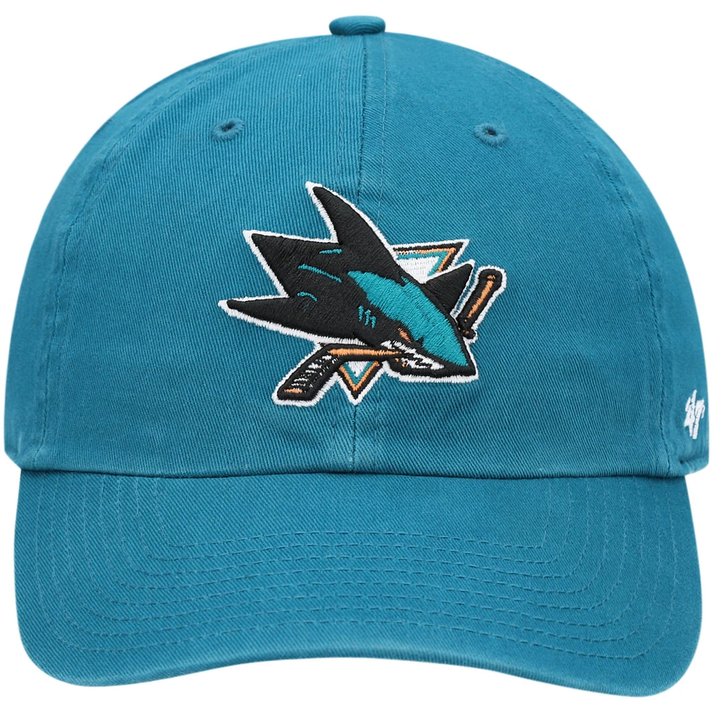 Casquette réglable '47 bleu sarcelle San Jose Sharks Team Clean Up pour homme