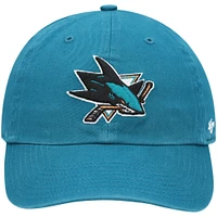 Casquette réglable '47 bleu sarcelle San Jose Sharks Team Clean Up pour homme