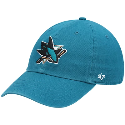 Casquette réglable '47 bleu sarcelle San Jose Sharks Team Clean Up pour homme