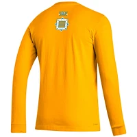 Men's adidas Gold San Jose Sharks Reverse Retro 2.0 Fresh Playmaker Long Sleeve T-Shirt