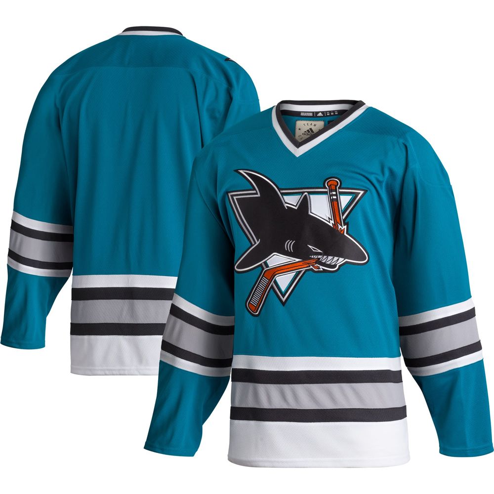 Men's adidas Teal San Jose Sharks Team Classics Authentic - Jersey