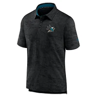 Polo authentique Pro Rink Team des Sharks de San Jose pour homme, noir