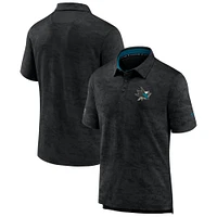 Men's Black San Jose Sharks Authentic Pro Rink Team Polo