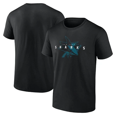 T-shirt coordonné noir pour homme des Sharks de San Jose