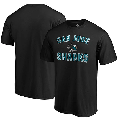 T-shirt noir pour homme avec arche de la victoire l'équipe des Sharks San Jose