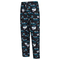 Men's Concepts Sport  Black San Jose Sharks All Over Print Knit Pants