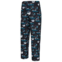 Men's Concepts Sport  Black San Jose Sharks All Over Print Knit Pants