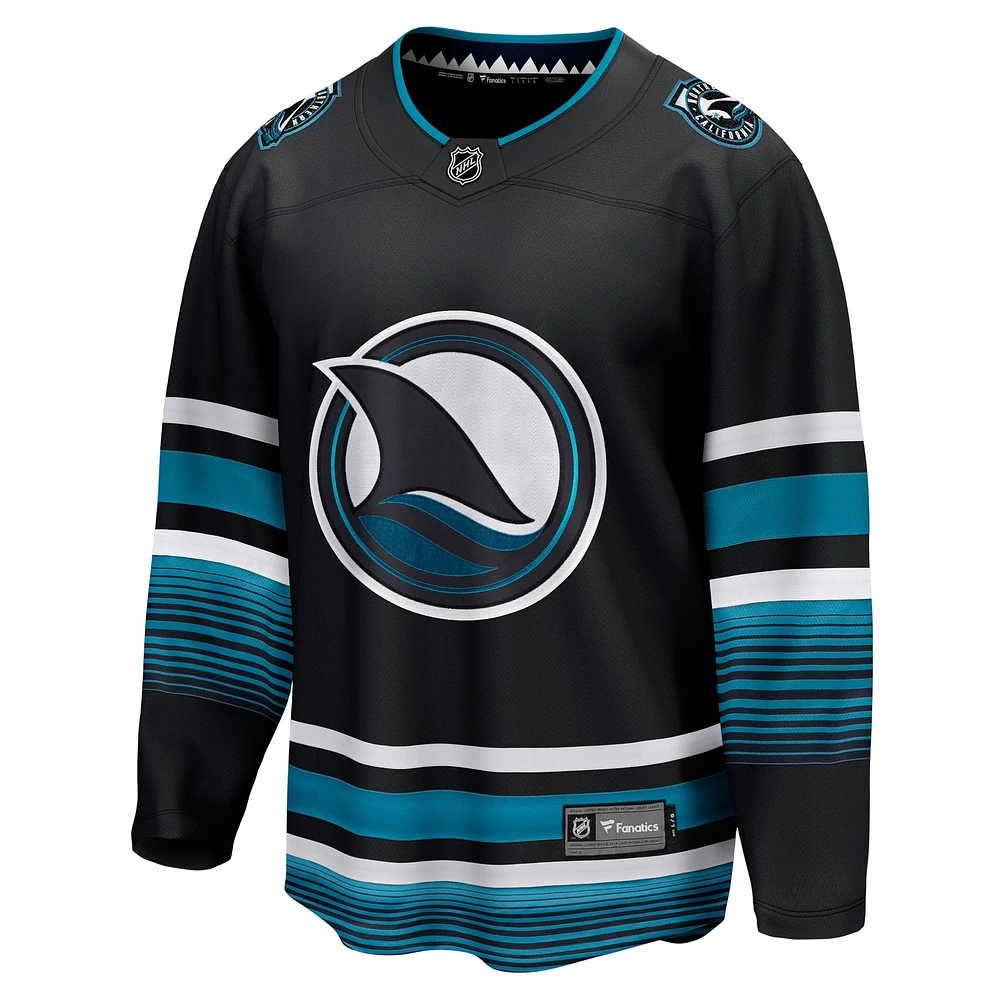 Maillot Fanatics noir San Jose Sharks Alternate Premier Breakaway pour hommes