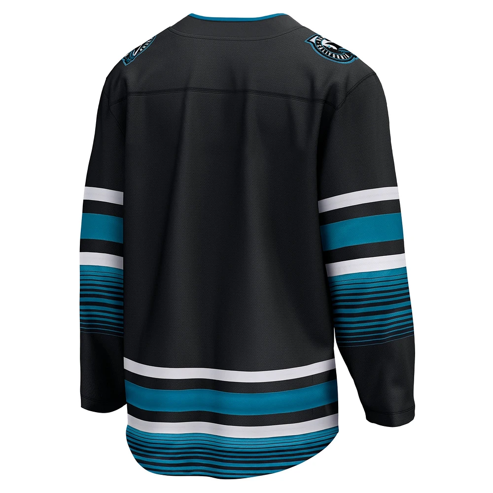 Maillot Fanatics noir San Jose Sharks Alternate Premier Breakaway pour hommes