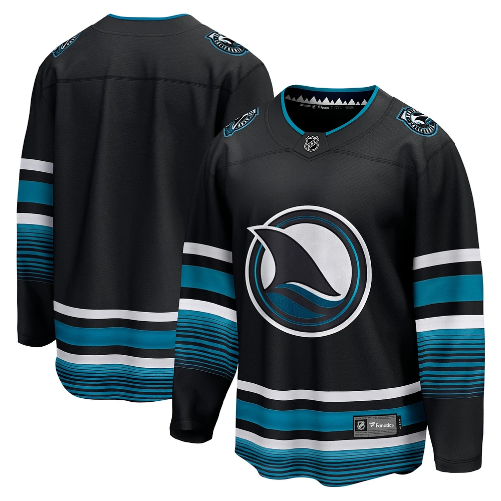 Men's Fanatics Black San Jose Sharks Alternate Premier Breakaway Jersey