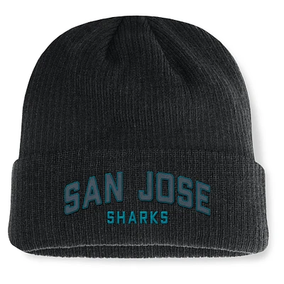 Bonnet à revers Andee des Sharks de San Jose pour hommes Fanatics noir