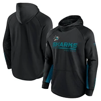 Men's Fanatics Black San Jose Sharks Authentic Pro Locker Room Raglan Pullover Hoodie