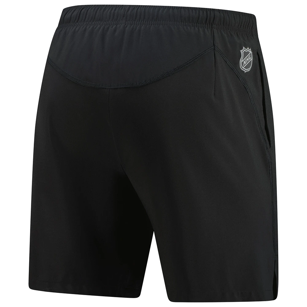 Short Fanatics noir authentique Pro Performance des Sharks de San Jose pour homme