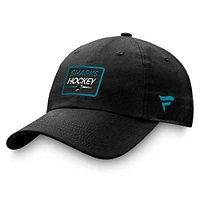 Men's Fanatics  Black San Jose Sharks Authentic Pro Prime Adjustable Hat