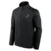 Veste polaire entièrement zippée Fanatics San Jose Sharks Authentic Pro Rink pour homme, noire