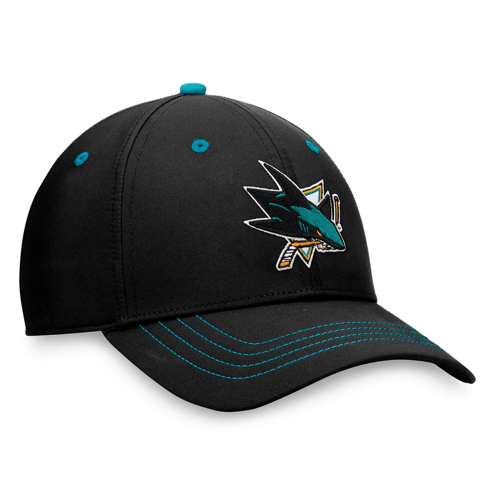 Men's Fanatics Black San Jose Sharks Authentic Pro Rink Flex Hat