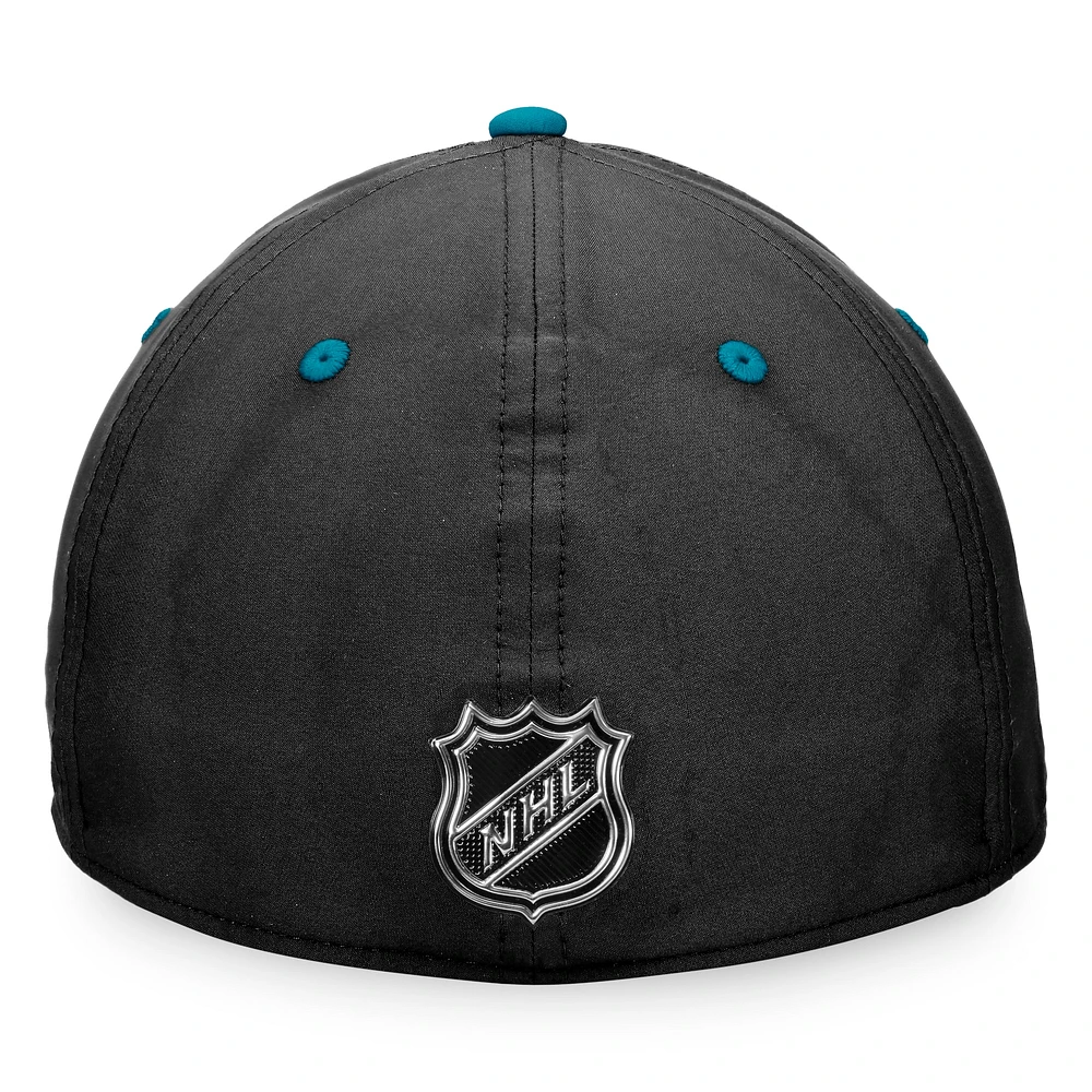 Men's Fanatics Black San Jose Sharks Authentic Pro Rink Flex Hat