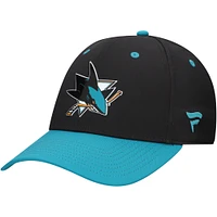 Casquette Fanatics noire authentique Pro Rink Flex des Sharks de San Jose pour hommes