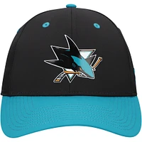 Casquette Fanatics noire authentique Pro Rink Flex des Sharks de San Jose pour hommes