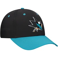 Casquette Fanatics noire authentique Pro Rink Flex des Sharks de San Jose pour hommes