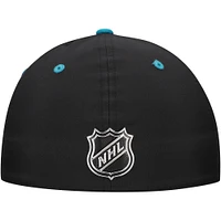 Casquette Fanatics noire authentique Pro Rink Flex des Sharks de San Jose pour hommes