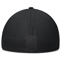 Casquette Fanatics noire pour homme avec logo authentique Pro Road Flex des Sharks de San Jose