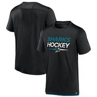 Men's Fanatics Black San Jose Sharks Authentic Pro Tech T-Shirt