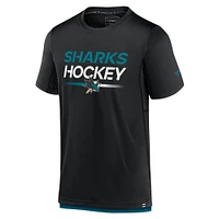 Men's Fanatics Black San Jose Sharks Authentic Pro Tech T-Shirt