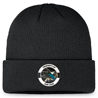 Men's Fanatics Black San Jose Sharks Authentic Pro Training Camp Cuffed Knit Hat