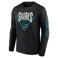 Men's Fanatics Black San Jose Sharks Headline Long Sleeve T-Shirt