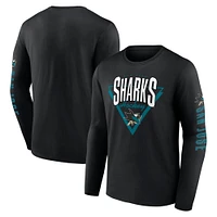 Men's Fanatics Black San Jose Sharks Headline Long Sleeve T-Shirt