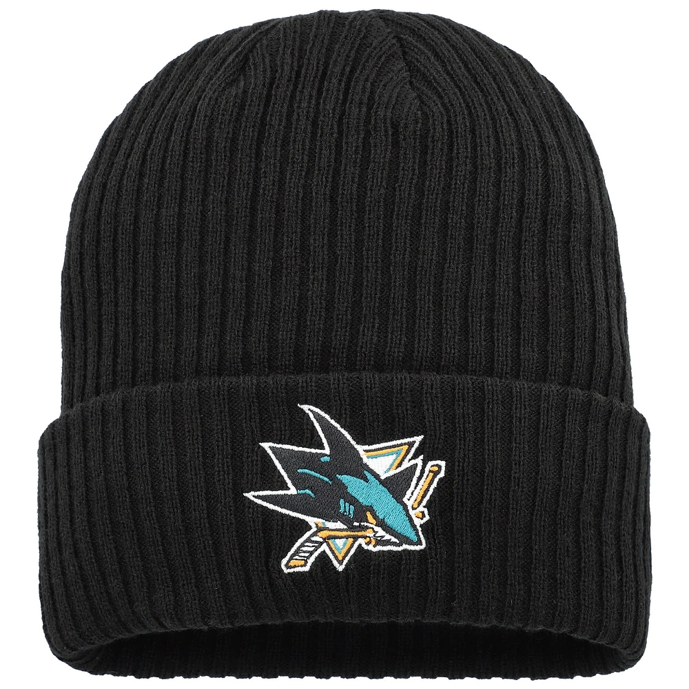 Men's Fanatics  Black San Jose Sharks Logo Cuffed Knit Hat