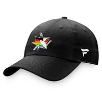 Men's Fanatics Black San Jose Sharks Team Logo Pride Adjustable Hat