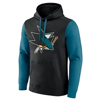 Men's Fanatics  Black San Jose Sharks Team Pullover Hoodie