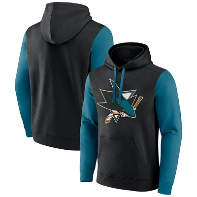 Men's Fanatics  Black San Jose Sharks Team Pullover Hoodie