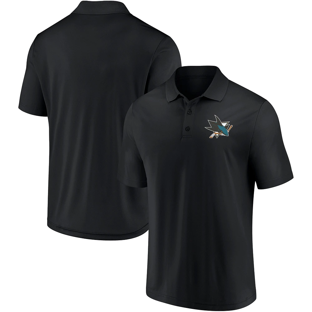 Men's Fanatics Black San Jose Sharks Winning Streak Polo