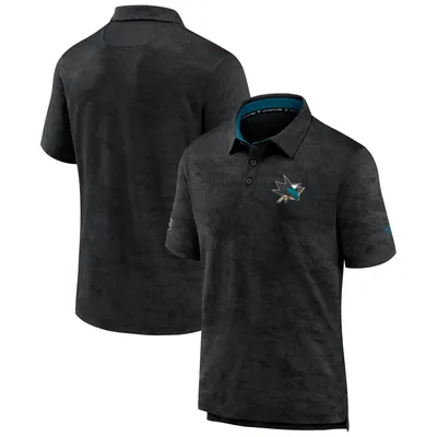 San Jose Sharks Fanatics Branded Authentic Pro Rink Team Polo - Black