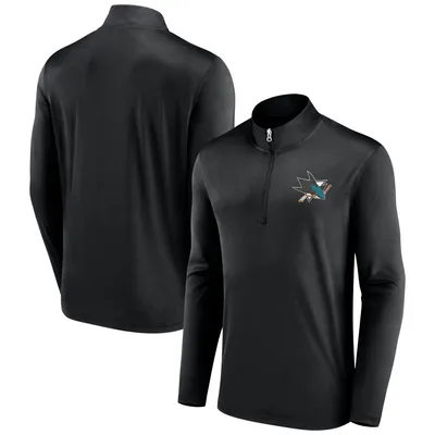 San Jose Sharks Fanatics Branded Underdog Mindset Quarter-Zip Top - Black