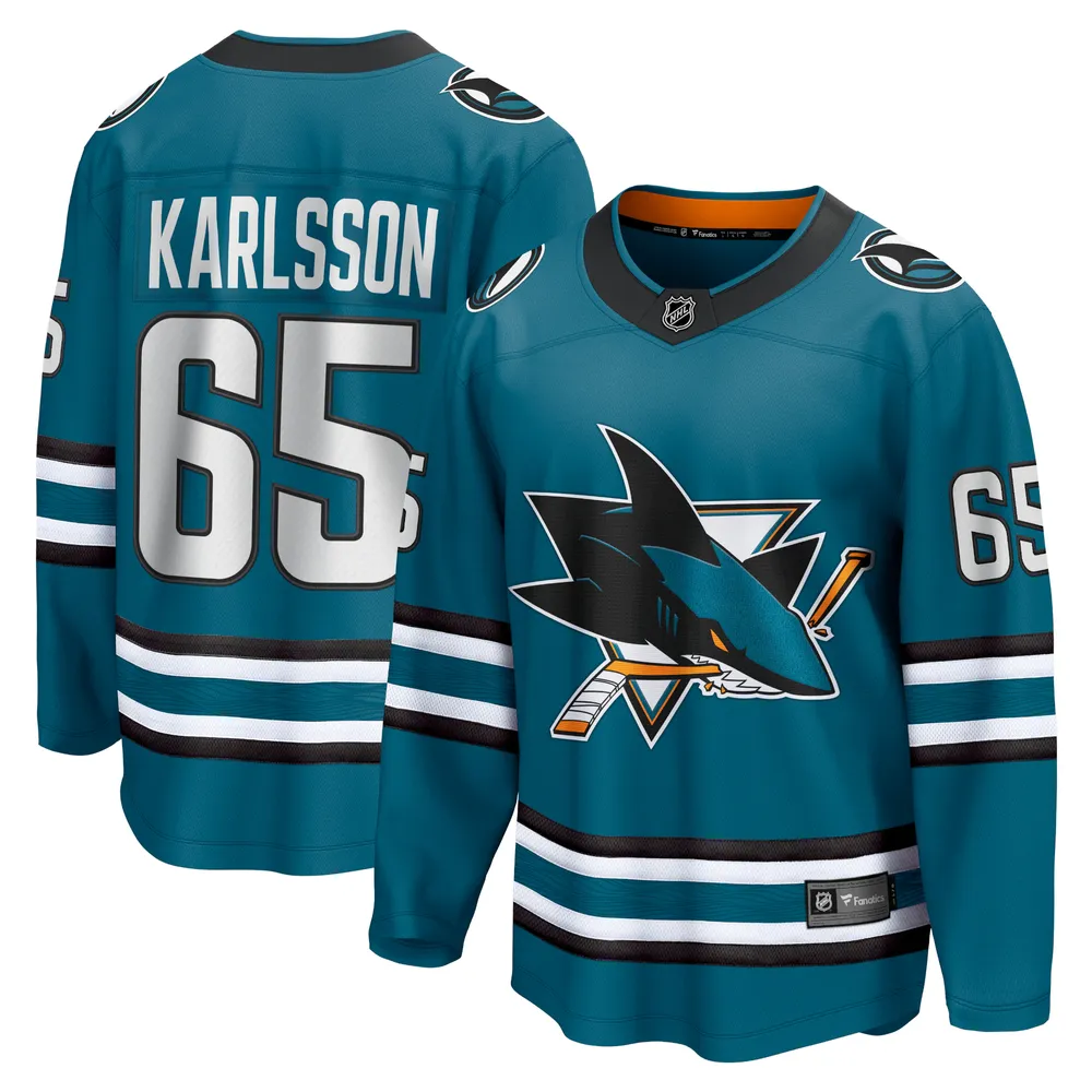 Men's adidas Erik Karlsson Black San Jose Sharks Alternate Authentic Player  Jersey