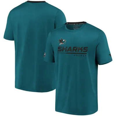 San Jose Sharks Fanatics Branded Authentic Pro Locker Room Performance T-Shirt - Teal