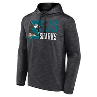 Men's Fanatics Charcoal San Jose Sharks Never Quit Pullover Hoodie