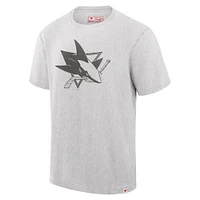 T-shirt Fanatics pour hommes, couleur crème, fabriqué au Canada, Sharks de San Jose